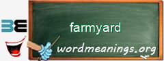 WordMeaning blackboard for farmyard